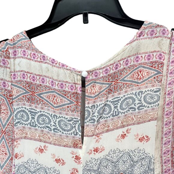 Altar'd State Dress L Multicolor Bandana Print Sleeveless Flowy Boho Western - Picture 7 of 14